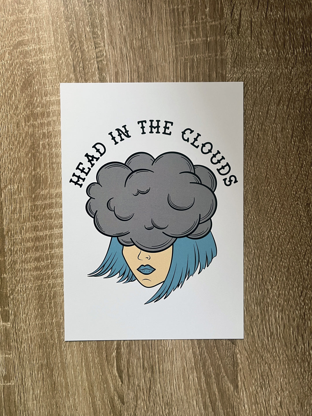 Head In The Clouds A5 Art Print